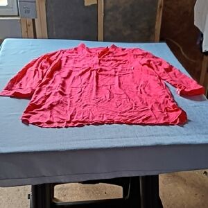 DKNY Coral Pink Rayon Pullover Top